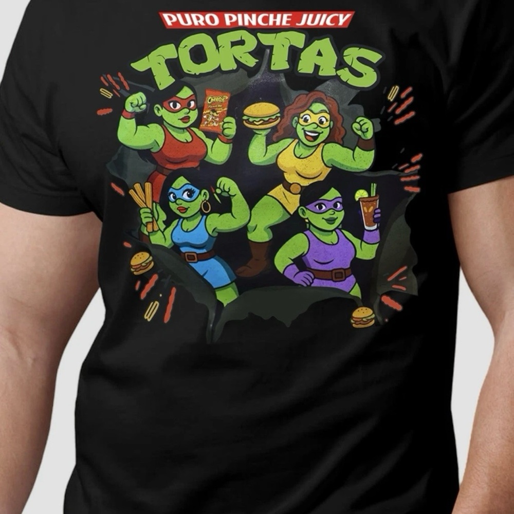 Gildan Black Puro Pinche Juicy Tortas T-shirt S,M,L,XL,XXL